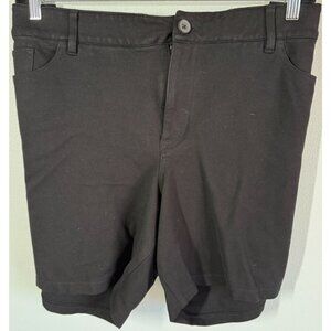 Torrid Womens Black Ponte Shorts Plus Size 24 No Slip Waistband Flat Front
